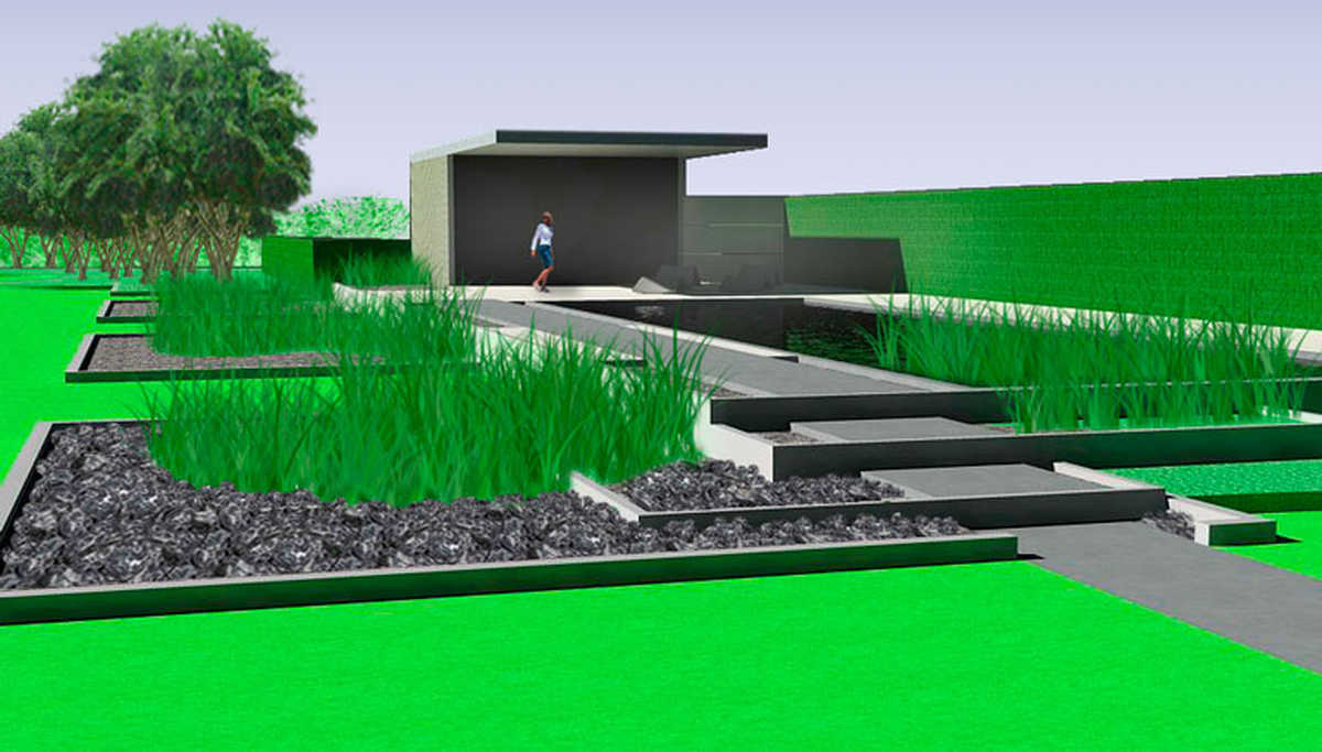 foto tuin-bij-moderne-villa